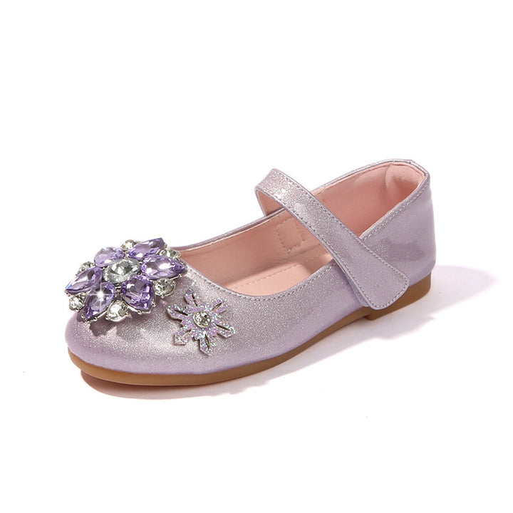 Damen Ballerinas mit glitzernden Blumenapplikationen Drune
