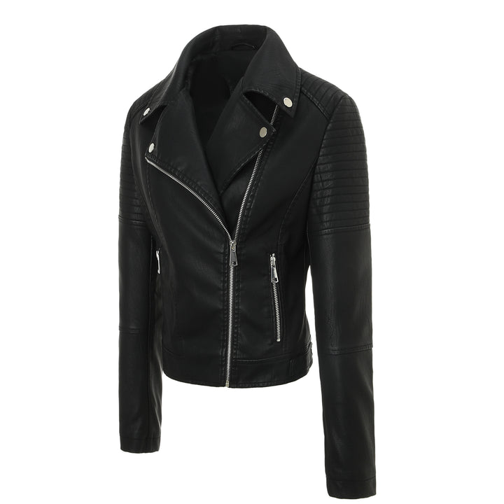 Damen Modische Bikerjacke mit Steppdesign Drune