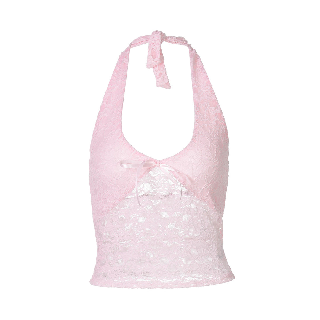Damen Haltertop aus feiner Spitze Drune