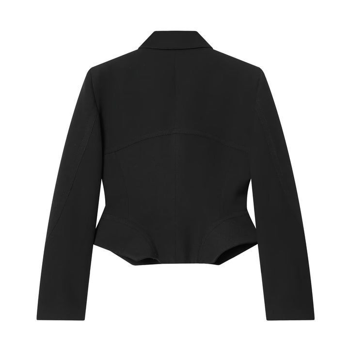 Damen Taillierter Blazer mit Korsettnähten und figurformender Taille Drune
