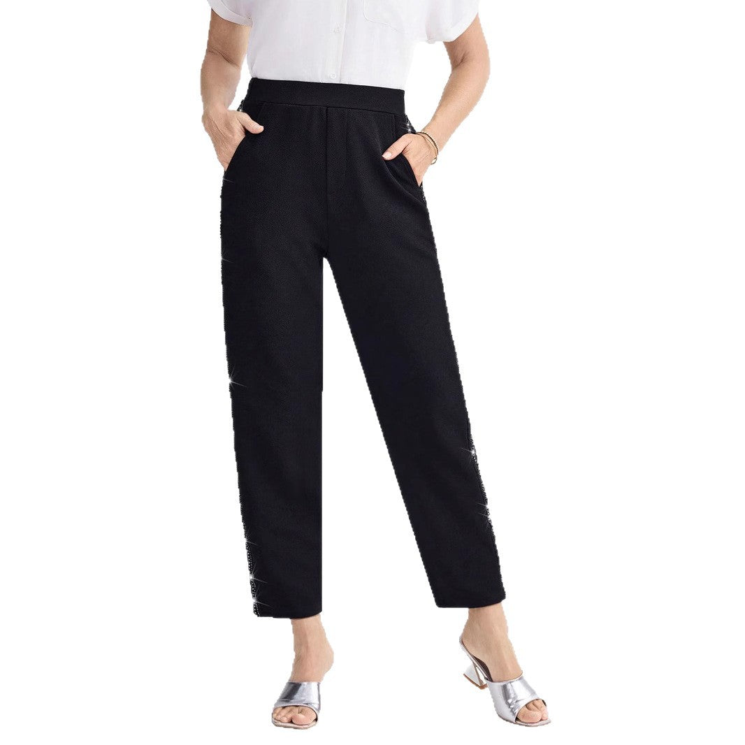 Damen Elegante und bequeme Hose mit seitlichen Taschen Drune