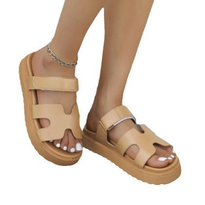 Damen lässige Riemensandalen mit ergonomischer Fußbettung und rutschfester Sohle Drune