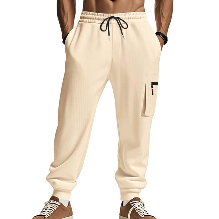 Herren Cargo-Jogginghose mit Reißverschluss-Cargotasche, elastischem Bund und geripptem Saum Drune