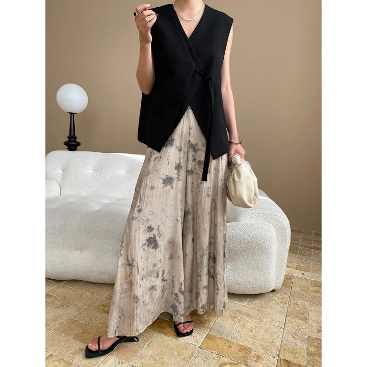 Damen elegante Wickelweste mit taillierbarem Design Drune