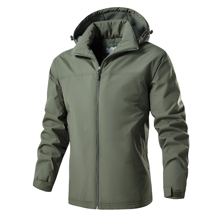 Herren leichte Outdoorjacke mit Kapuze Drune