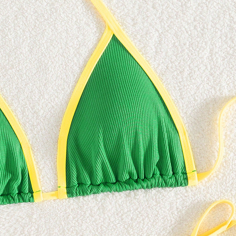 Damen Bikiniset mit verstellbaren Trägern und hohem Beinausschnitt Drune