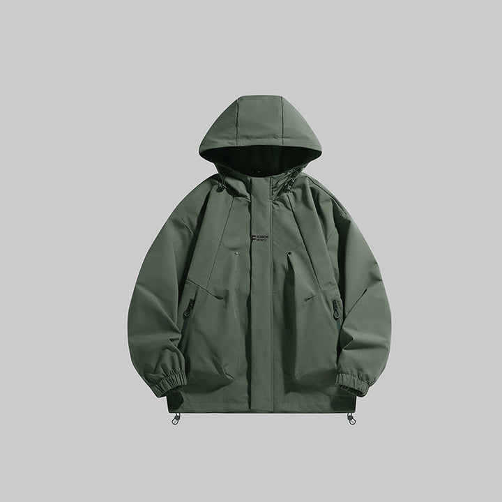 Herren multifunktionale Winterjacke mit isolierendem Fleecefutter und verstellbarer Kapuze Drune