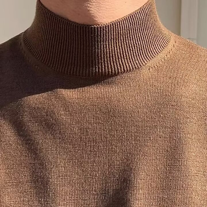 Herren Eleganter Pullover mit Mock-Neck Drune