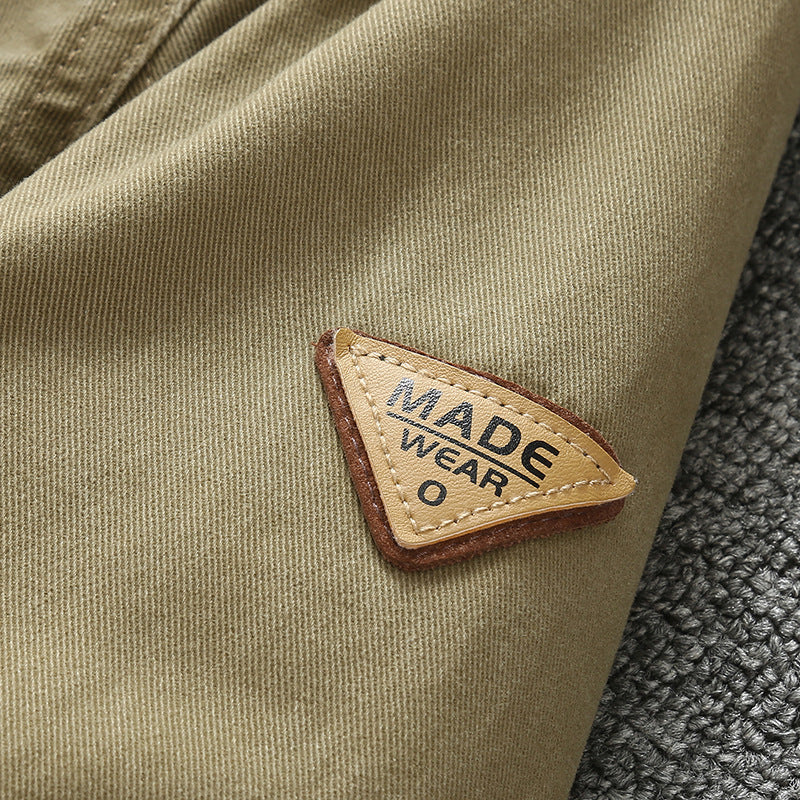 Herren legere Canvas-Fieldjacke mit Reißverschluss und elastischem Saum Drune