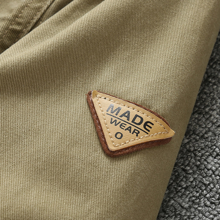 Herren legere Canvas-Fieldjacke mit Reißverschluss und elastischem Saum Drune