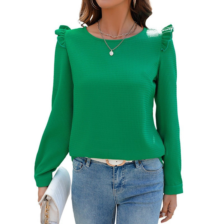 Damen Elegante Bluse mit Rüschen Drune