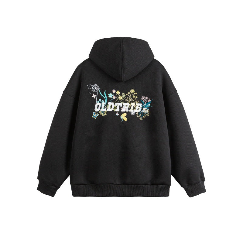 Unisex Kapuzen‑Zipjacke aus strukturierter Waffelqualität im Boxy‑Cut mit Zwei‑Wege‑Reißverschluss Drune