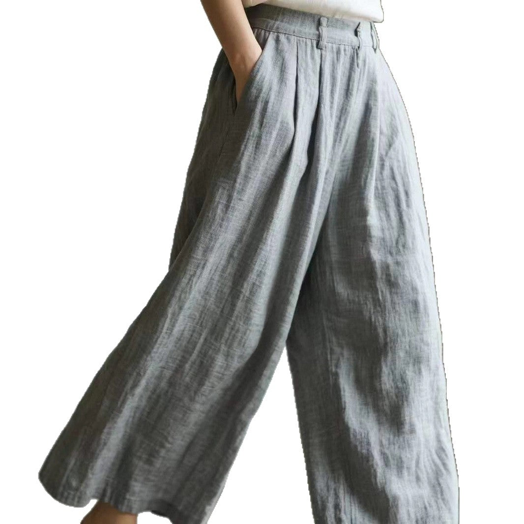 Damen Lockere Leinenhose Drune