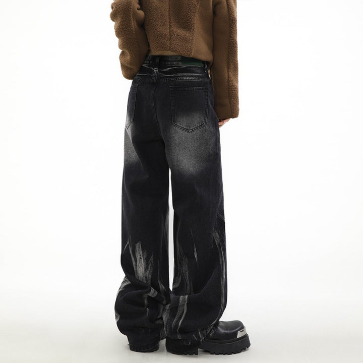 Damen Weite Denim-Hose im modernen Design mit einzigartigen Details Drune