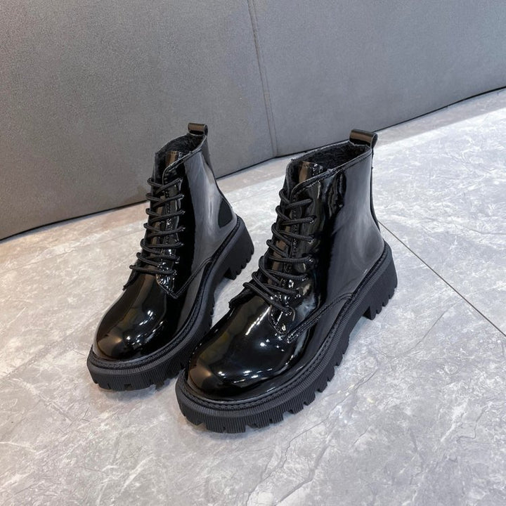 Damen Plateau-Schnürstiefelette mit robuster Profilsohle Drune