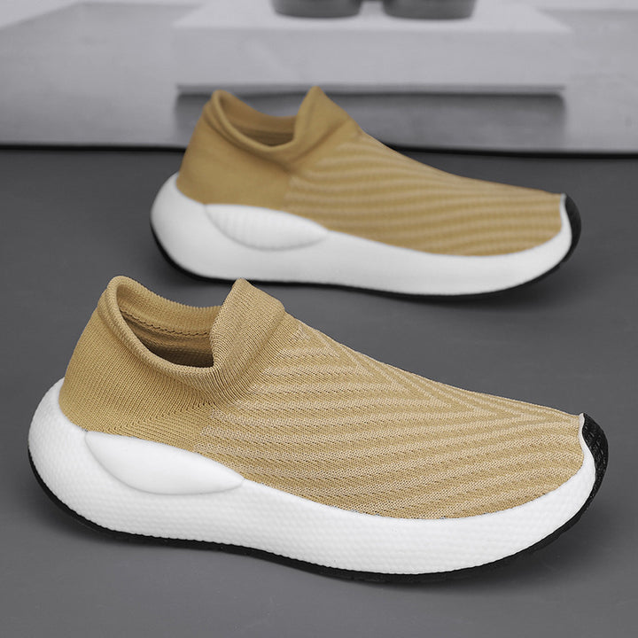 Unisex gestrickte Schlupfsneaker mit sockenähnlichem Schaft, gepolstertem Komfortfußbett und reaktiver EVA‑Zwischensohle Drune