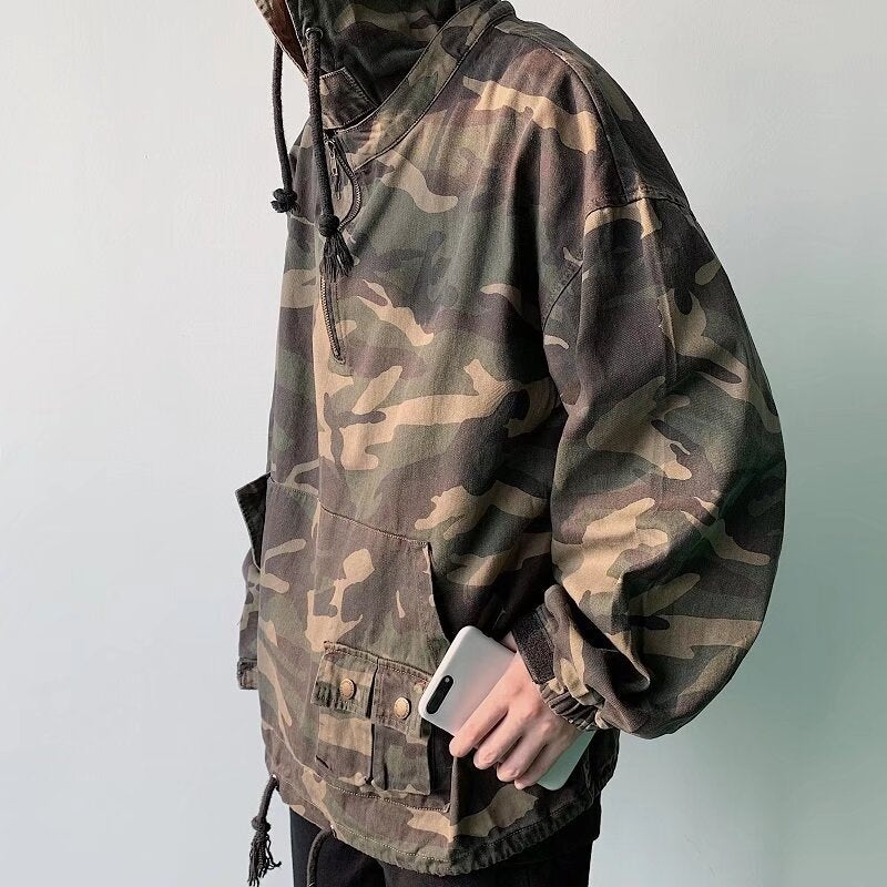 Herren Camouflage Utility-Jacke Drune