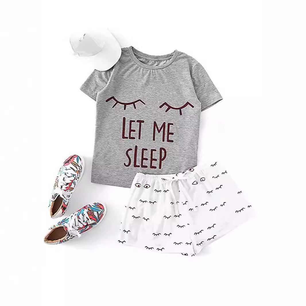 Damen Pyjama-Set mit humorvollem Print und bequemer Passform Drune
