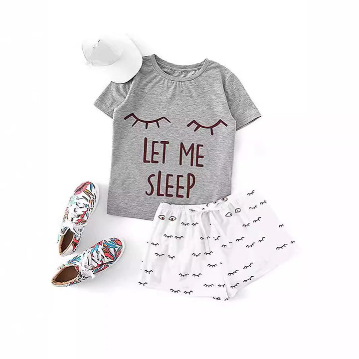 Damen Pyjama-Set mit humorvollem Print und bequemer Passform Drune