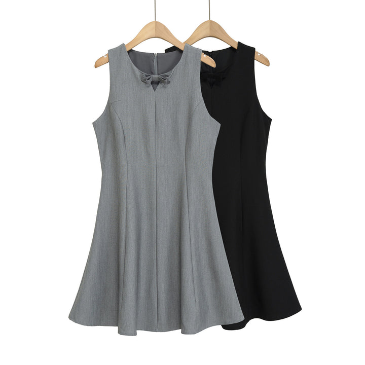 Damen Besprechungs-Kleid mit eleganter Schleifenverzierung und fließendem Schnitt Drune