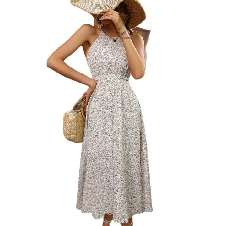Damen Maxikleid mit floralem Design und schwingendem Saum Drune