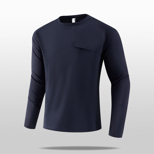 Herren Leichtes Langarm-T-Shirt mit praktischer Brusttasche Drune