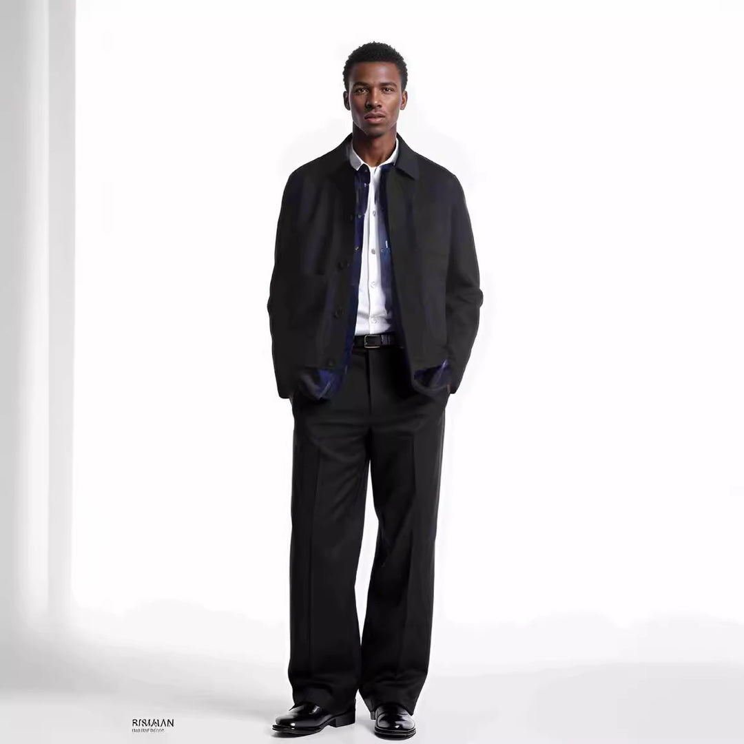 Herren modische Jacke mit aufgesetzten Taschen und hochwertigem Material Drune