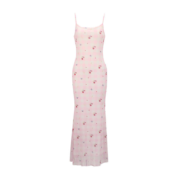Damen Langarm Maxikleid mit floralem Muster Drune