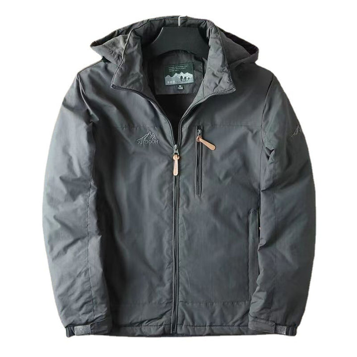 Herren Warm gefütterte Funktionsjacke mit verstellbarer Kapuze Drune