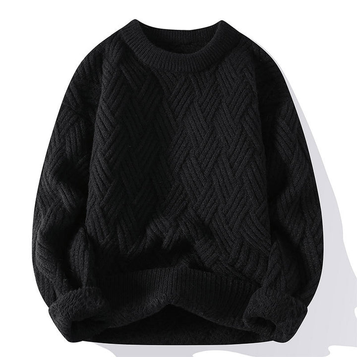 Damen nan grobgestrickter Oversize-Pullover mit Zopfmuster und elastischem Rippbund Drune
