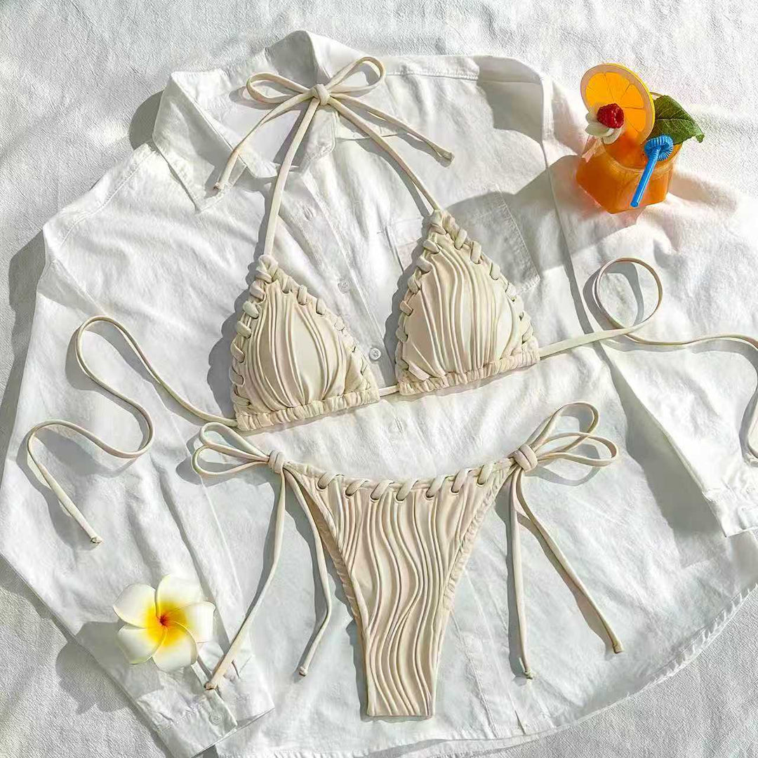 Damen Triangel-Bikini mit Rüschendetails Drune