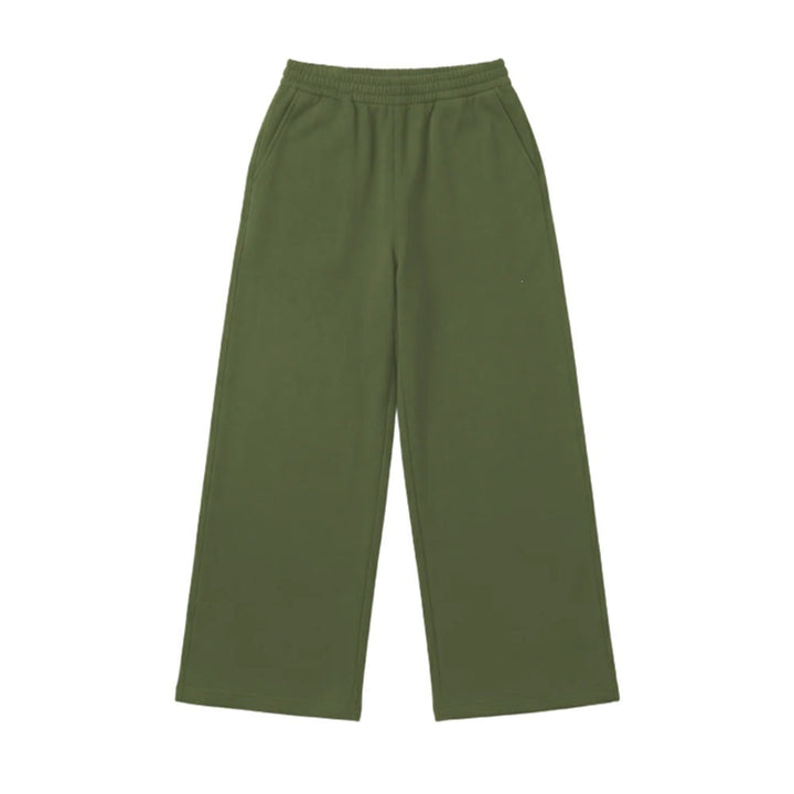 Damen nan Wide‑Leg Relaxhose mit hohem Komfortbund, seitlichen Eingrifftaschen und weichem Fleece-Innenfutter Drune