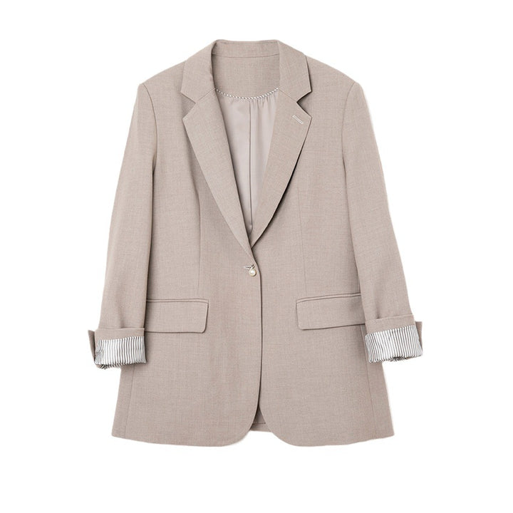 Damen Legeres Tailoring-Set mit Longline-Blazer und hochtaillierter Bundfaltenhose Drune