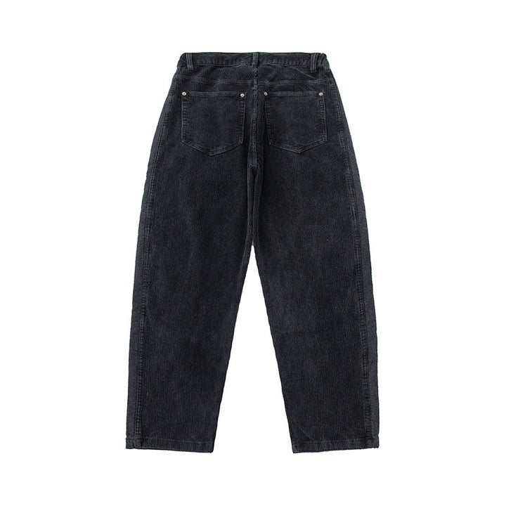 Herren Cordhose im Relaxed-Fit mit elastischem Tunnelzugbund und Used-Details Drune
