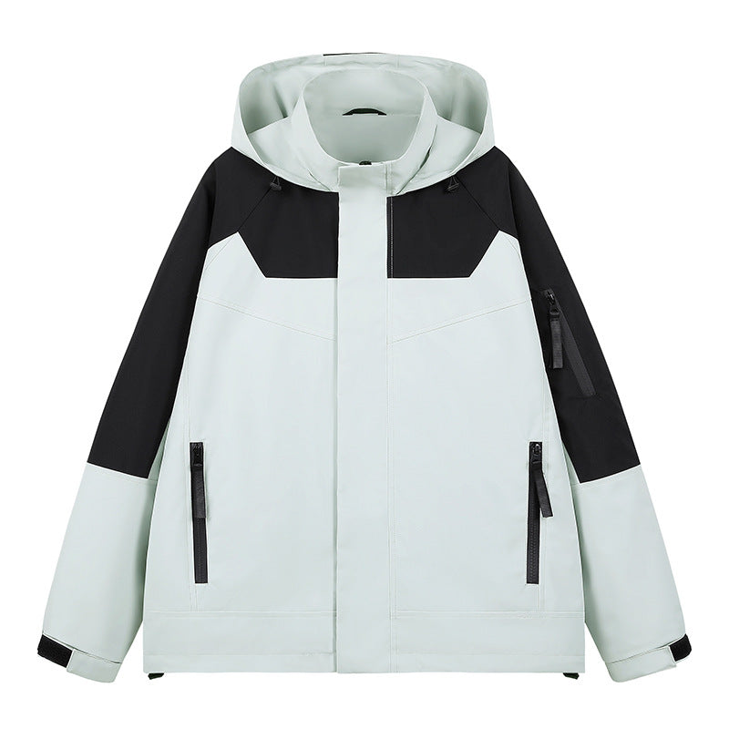 Herren Wasserabweisende technische Urban-Hoodiejacke mit ergonomischer Kapuze, verdecktem Reißverschluss und nahtverdeckten Utility‑Taschen Drune