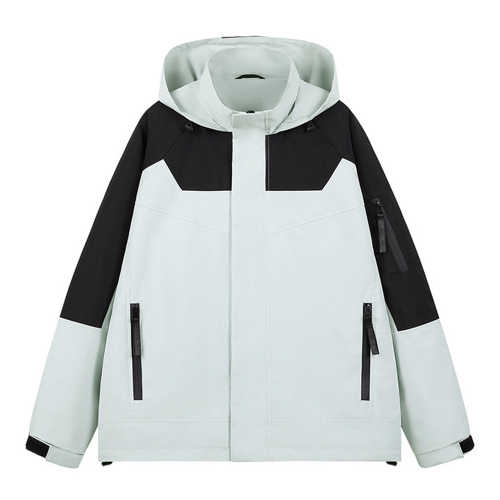 Herren Wasserabweisende technische Urban-Hoodiejacke mit ergonomischer Kapuze, verdecktem Reißverschluss und nahtverdeckten Utility‑Taschen Drune