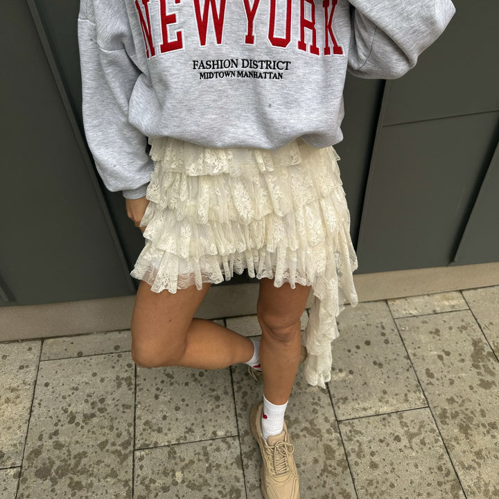 Damen Sweatshirt mit lässigem Schriftzug und komfortabler Passform Drune