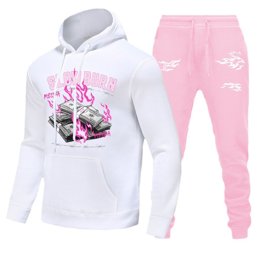 Damen Hoodie und Jogginghose Set mit fesselndem Grafikdesign Drune
