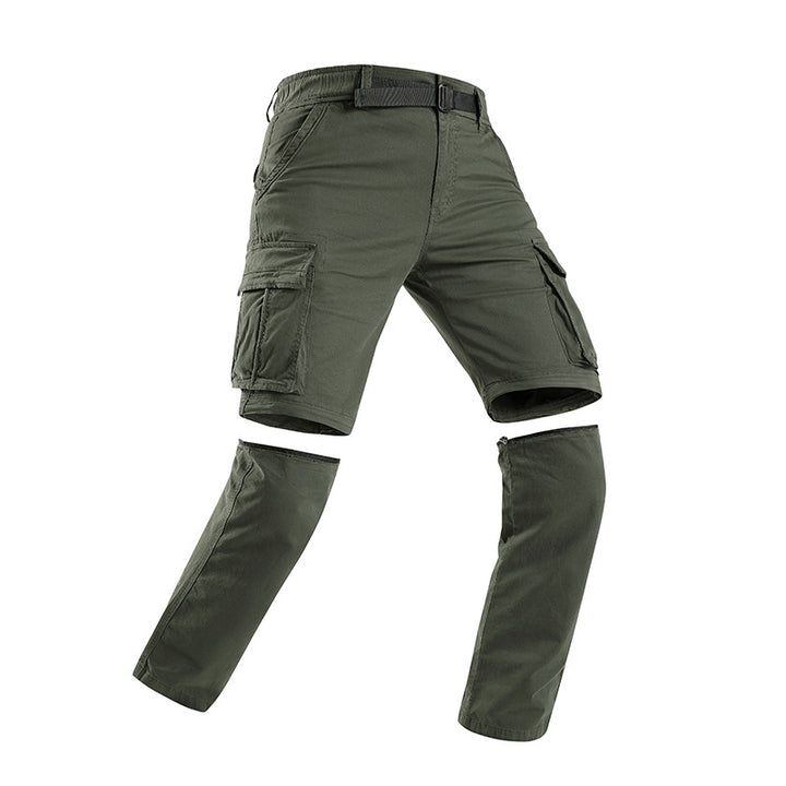 Herren Modulare Cargohose mit Reißverschluss-Beinabtrennung und Multifachtaschen Drune