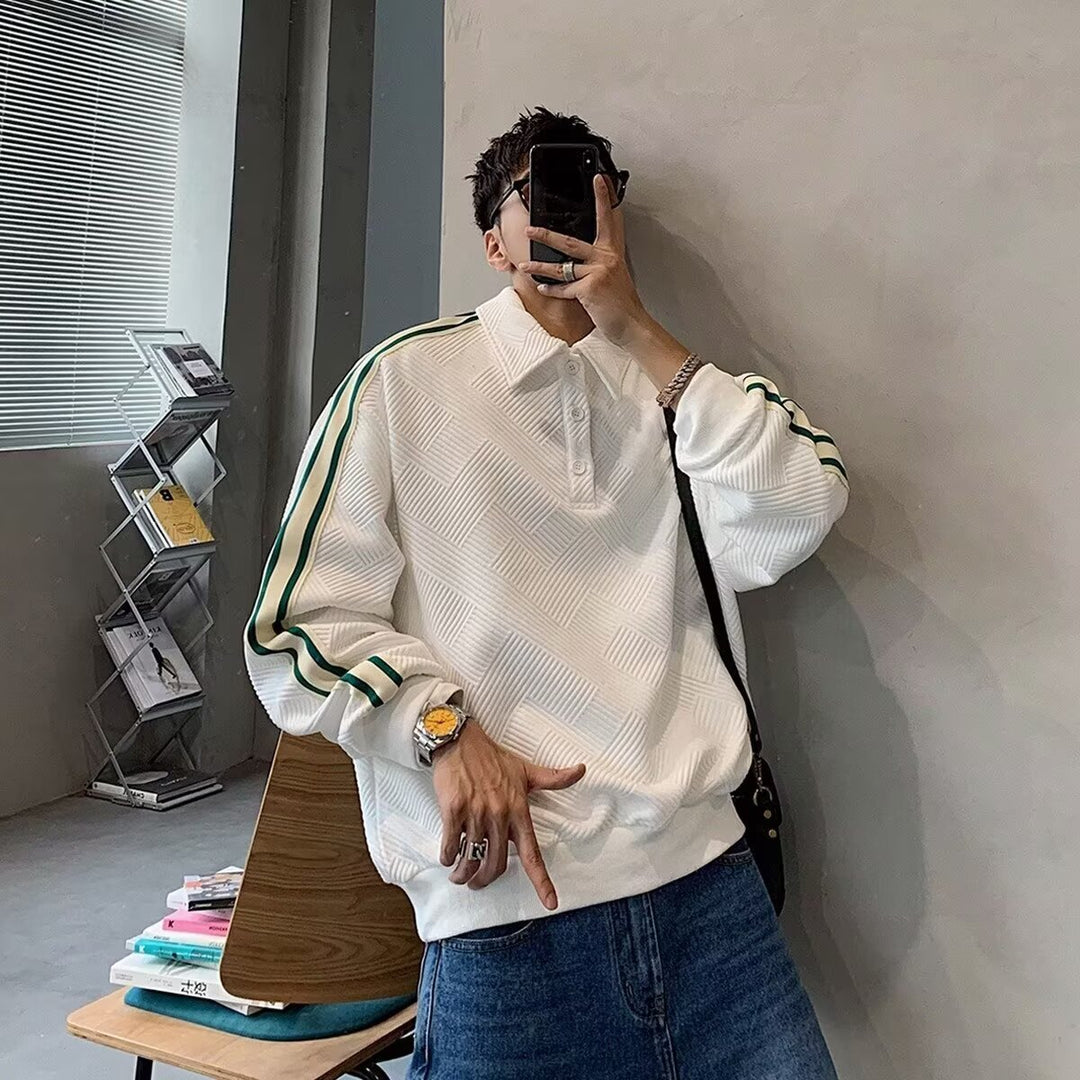 Herren Urbaner Poloshirt mit strukturiertem Design Drune