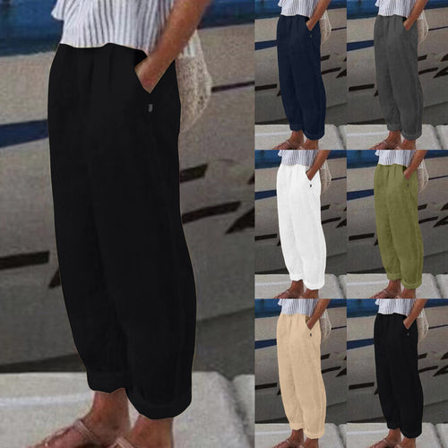 Damen Relaxed Fit Leinenhose Drune