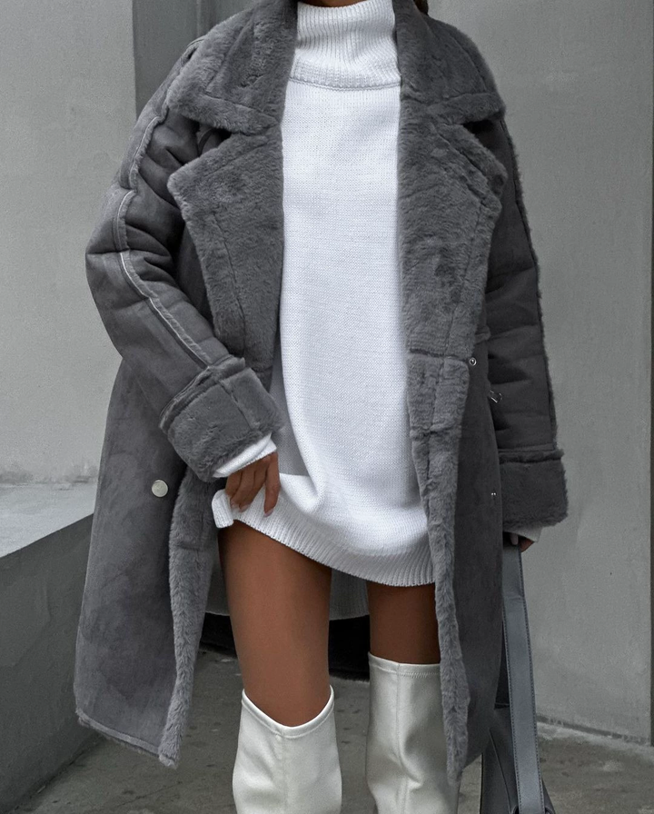 Drune | Damen Teddy Mantel Winter
