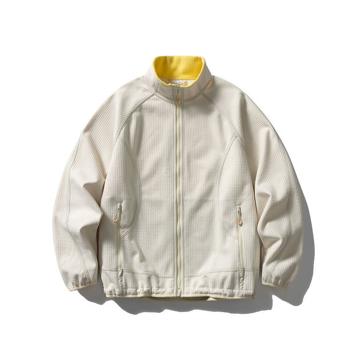 Unisex Struktur-Fleecejacke mit Reißverschluss, Raglanärmeln und elastischem Saum Drune