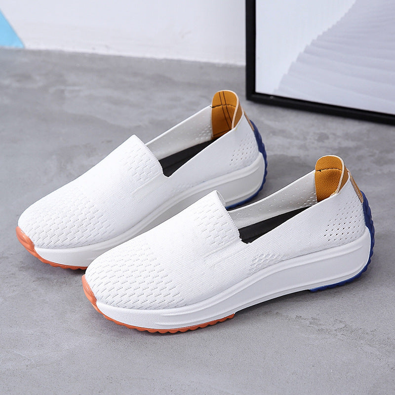 Damen Slip-On Plateausneaker mit gestricktem Obermaterial Drune