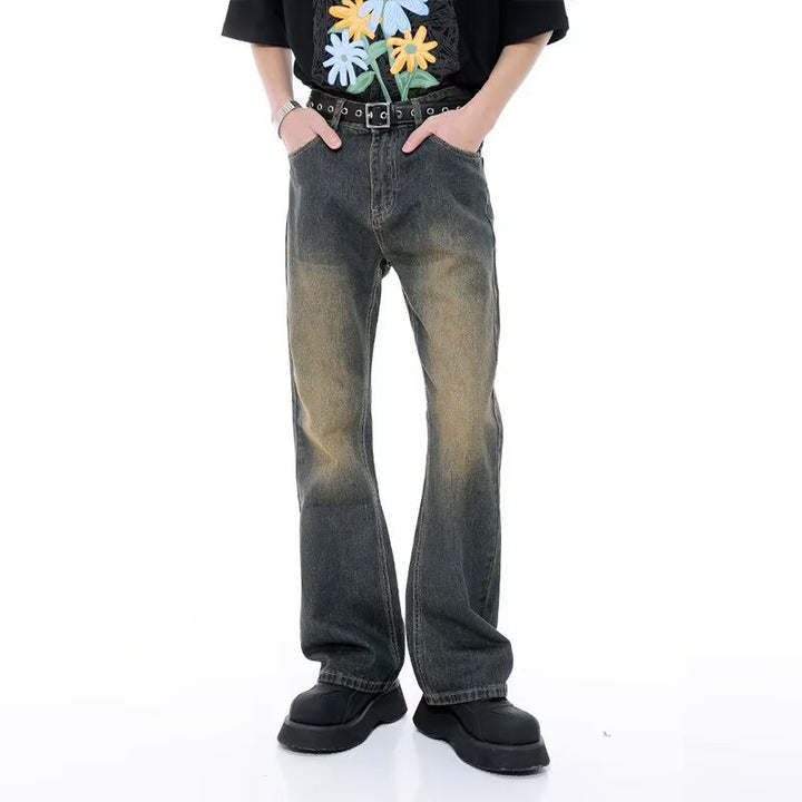 Herren Lässige Hochtaillierte Jeans Drune
