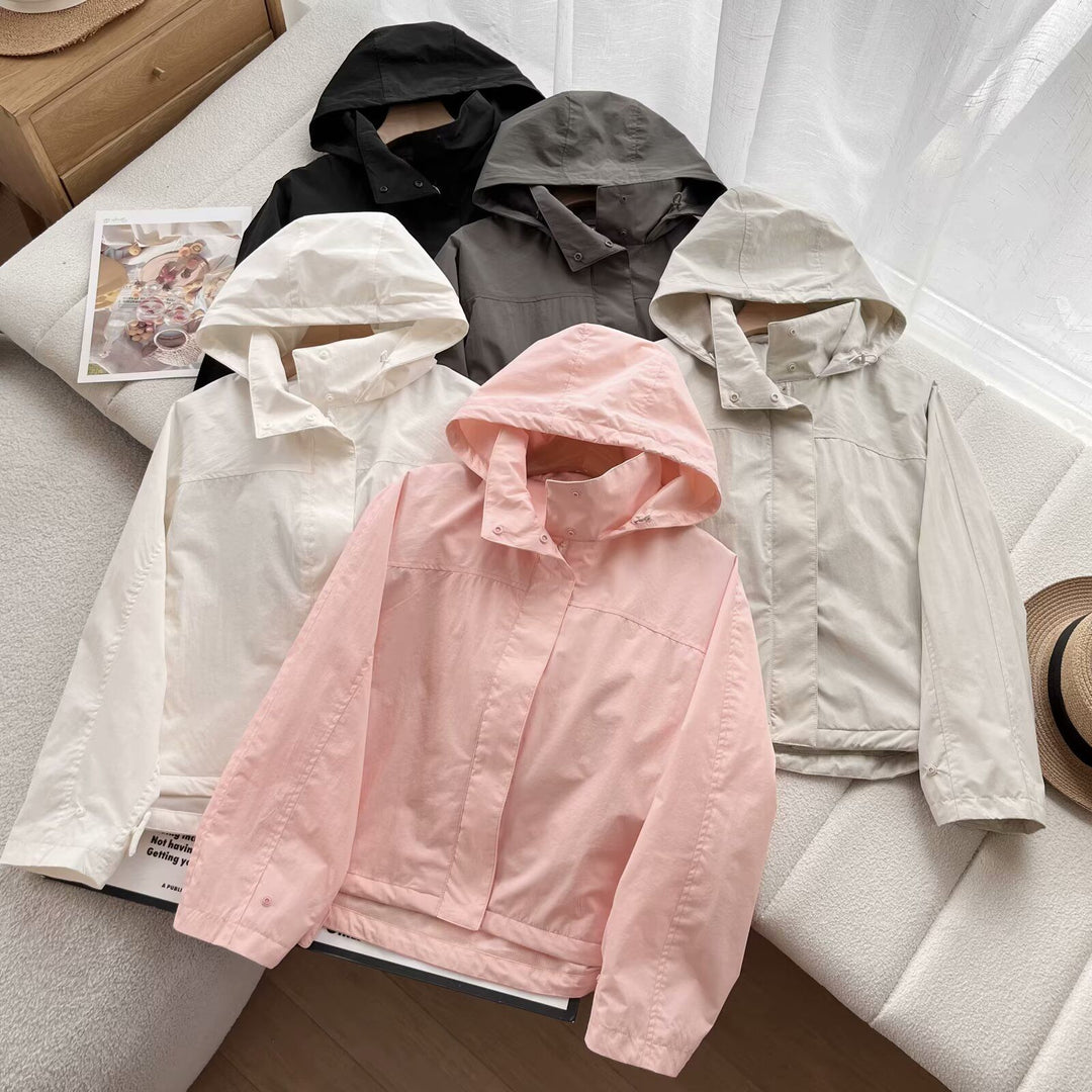 Damen Leichte Übergangsjacke mit Kapuze und praktischem Reißverschluss Drune