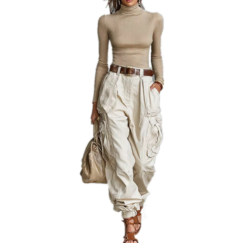 Damen Cargo-Hose mit elastischem Bund und praktischen Taschen Drune