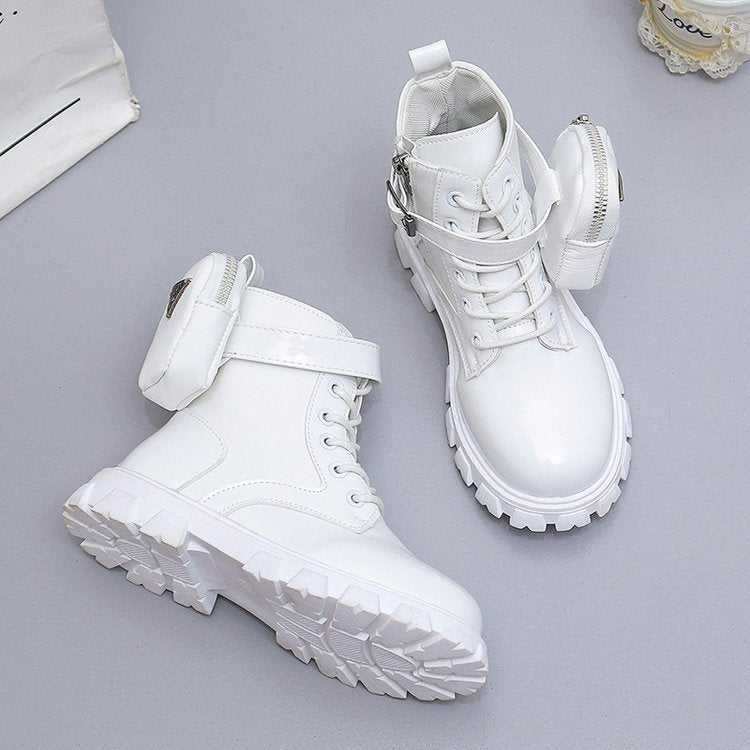 Damen Modische Schnürstiefel mit ausgefallenem Design und praktischen Taschen Drune
