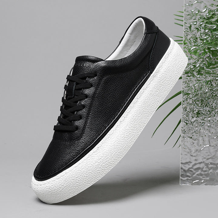 Drune | Premium Leder Sneakers Mit Weißer Sohle