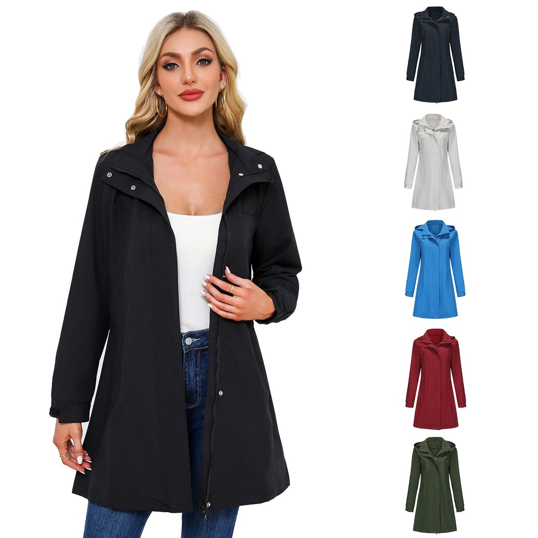 Drune | Lange Wasserdichte Regenjacke Mit Kapuze Für Damen